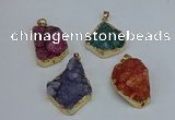 NGP8624 25*30mm - 28*40mm freeform druzy agate pendants wholesale