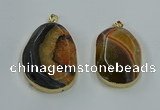 NGP8626 32*45mm - 46*48mm freeform druzy agate pendants wholesale