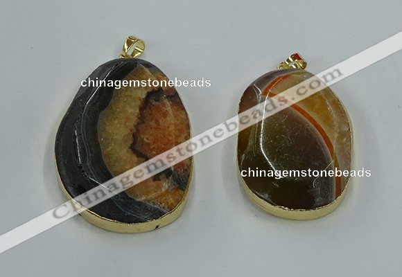 NGP8626 32*45mm - 46*48mm freeform druzy agate pendants wholesale