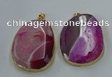 NGP8628 32*45mm - 46*48mm freeform druzy agate pendants wholesale