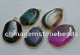 NGP8633 32*45mm - 46*48mm freeform druzy agate pendants wholesale