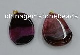 NGP8638 30*45mm - 35*50mm freeform druzy agate pendants wholesale