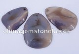 NGP864 5PCS 30-45mm*50-65mm freeform agate gemstone pendants