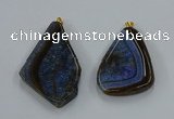 NGP8641 30*45mm - 35*50mm freeform druzy agate pendants wholesale