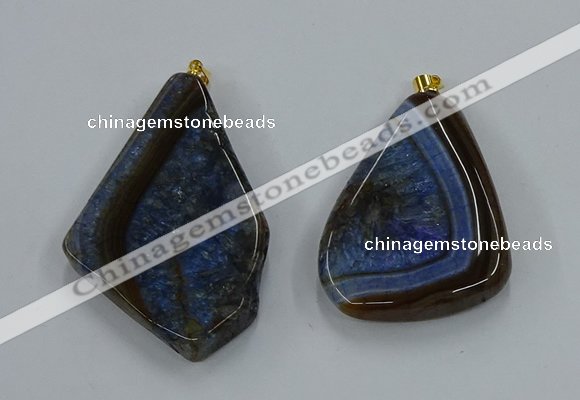 NGP8641 30*45mm - 35*50mm freeform druzy agate pendants wholesale