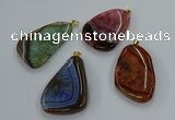 NGP8643 30*45mm - 35*50mm freeform druzy agate pendants wholesale