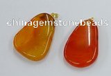 NGP8648 30*45mm - 35*50mm freeform agate pendants wholesale