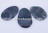 NGP865 5PCS 35-45mm*50-65mm freeform moos agate gemstone pendants