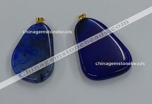 NGP8653 30*45mm - 35*50mm freeform agate pendants wholesale