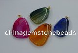 NGP8655 30*45mm - 35*50mm freeform agate pendants wholesale