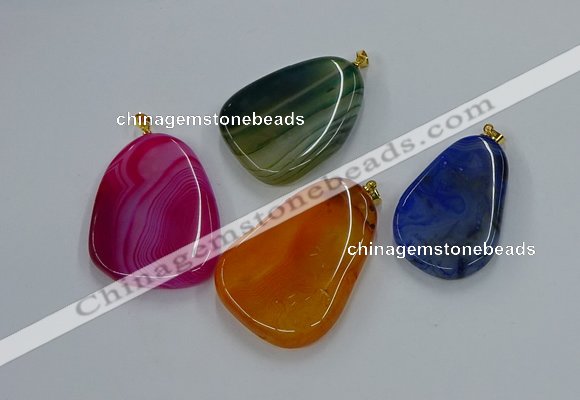 NGP8655 30*45mm - 35*50mm freeform agate pendants wholesale