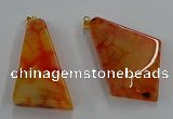 NGP8659 20*40mm - 40*50mm freeform agate pendants wholesale