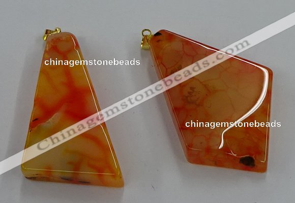 NGP8659 20*40mm - 40*50mm freeform agate pendants wholesale