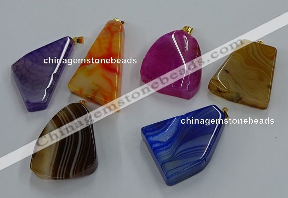 NGP8665 20*40mm - 40*50mm freeform agate pendants wholesale