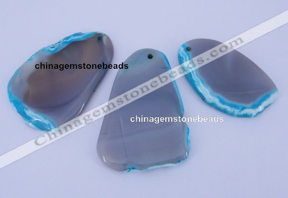 NGP867 5PCS 35-45mm*50-65mm freeform agate gemstone pendants