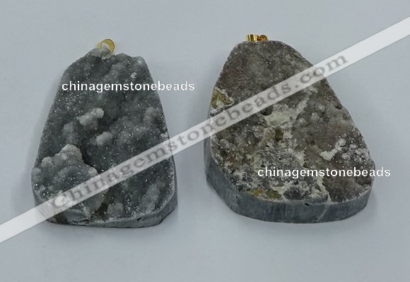 NGP8674 35*55mm - 45*60mm freeform druzy agate pendants wholesale