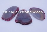 NGP869 5PCS 35-40mm*55-65mm freeform agate gemstone pendants