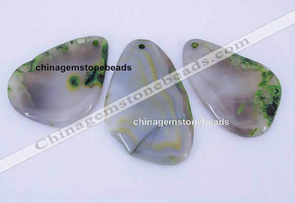 NGP871 5PCS 35-45mm*55-70mm freeform agate gemstone pendants