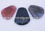 NGP873 5PCS 35-40mm*45-50mm trapezoid agate gemstone pendants