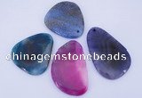 NGP876 5PCS 40-45mm*50-70mm freeform agate gemstone pendants