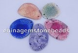 NGP877 5PCS 40-50mm*50-70mm freeform agate gemstone pendants