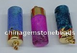 NGP8770 18*40mm tube agate gemstone pendants wholesale