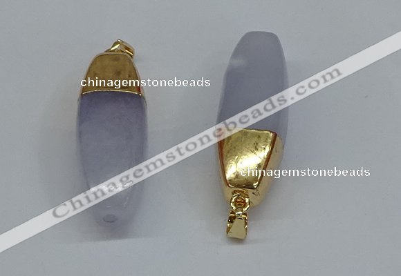 NGP8772 14*40mm rice agate gemstone pendants wholesale