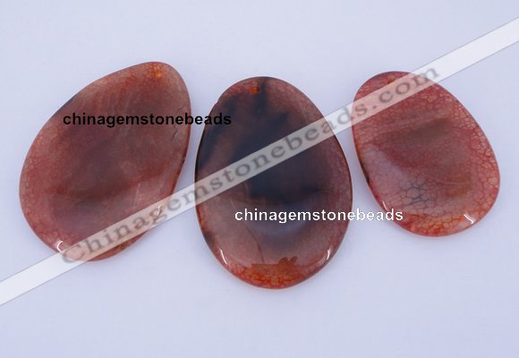 NGP878 5PCS 40-45mm*55-70mm freeform agate gemstone pendants