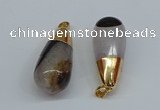 NGP8780 20*43mm teardrop agate gemstone pendants wholesale