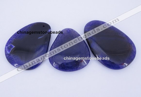 NGP879 5PCS 40-45mm*50-65mm freeform agate gemstone pendants