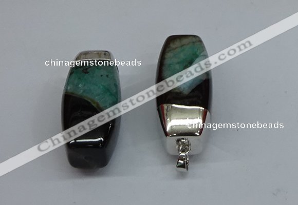 NGP8796 20*45mm rice agate gemstone pendants wholesale