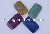 NGP882 5PCS 30*50mm rectangle agate gemstone pendants wholesale