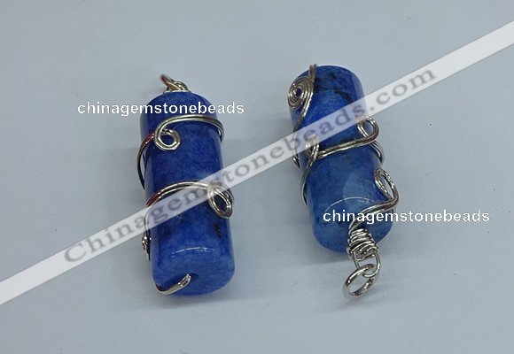 NGP8820 18*45mm tube agate gemstone pendants wholesale