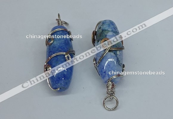 NGP8828 18*45mm rice agate gemstone pendants wholesale