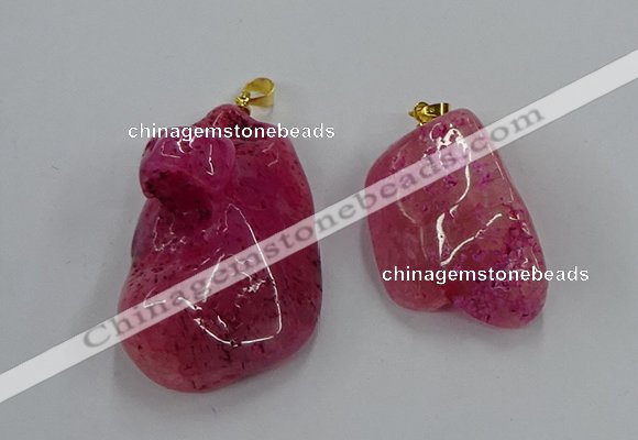 NGP8838 20*25mm - 30*40mm nuggets agate pendants wholesale