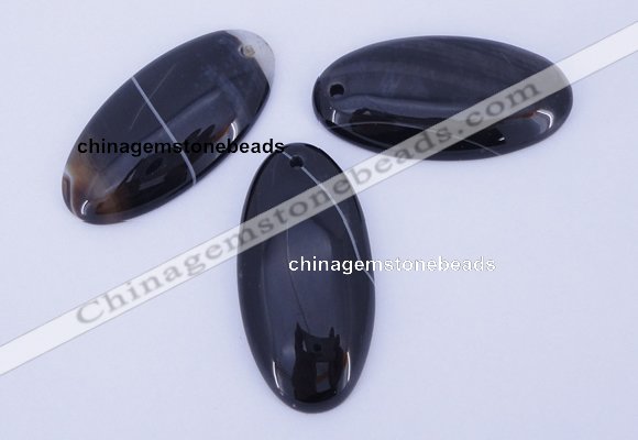 NGP884 5PCS 25*49mm oval agate gemstone pendants wholesale