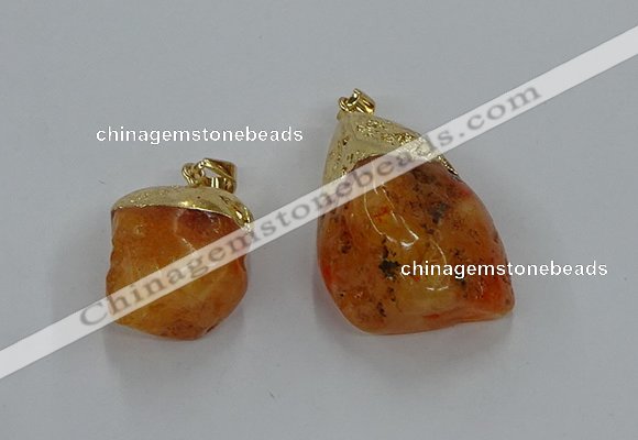 NGP8845 20*25mm - 30*40mm nuggets agate gemstone pendants