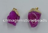 NGP8848 20*25mm - 30*40mm nuggets agate gemstone pendants