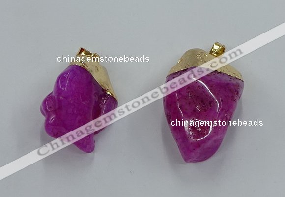 NGP8848 20*25mm - 30*40mm nuggets agate gemstone pendants