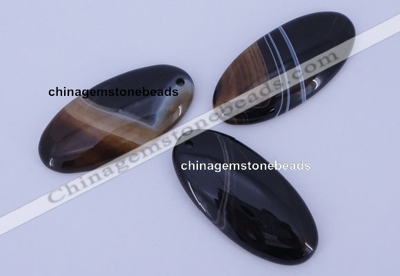 NGP885 5PCS 22*48mm oval agate gemstone pendants wholesale
