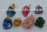 NGP8853 20*25mm - 30*40mm nuggets agate gemstone pendants