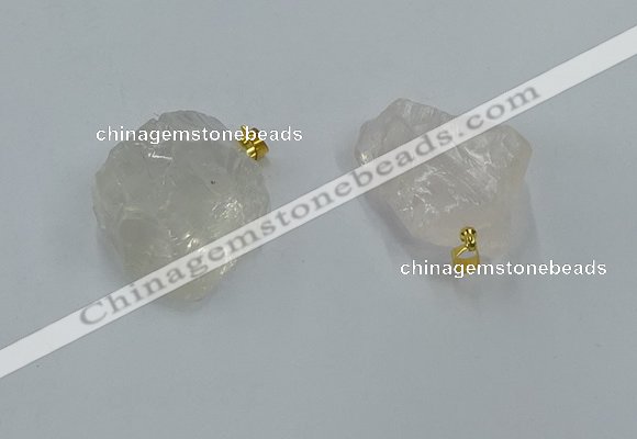 NGP8855 20*25mm - 30*40mm nuggets white crystal pendants wholesale