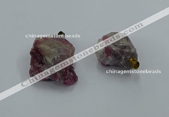 NGP8860 20*25mm - 30*40mm nuggets tourmaline pendants wholesale