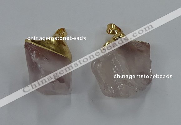 NGP8862 20*25mm - 30*40mm nuggets white crystal gemstone pendants