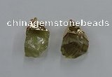 NGP8863 20*25mm - 30*40mm nuggets lemon quartz gemstone pendants