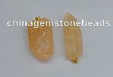 NGP8879 16*38mm - 25*60mm sticks crackle quartz pendants wholesale