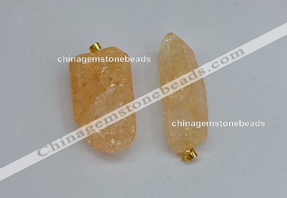 NGP8879 16*38mm - 25*60mm sticks crackle quartz pendants wholesale