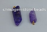 NGP8880 16*38mm - 25*60mm sticks crackle quartz pendants wholesale