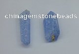 NGP8882 16*38mm - 25*60mm sticks crackle quartz pendants wholesale