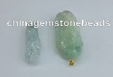 NGP8884 16*38mm - 25*60mm sticks crackle quartz pendants wholesale